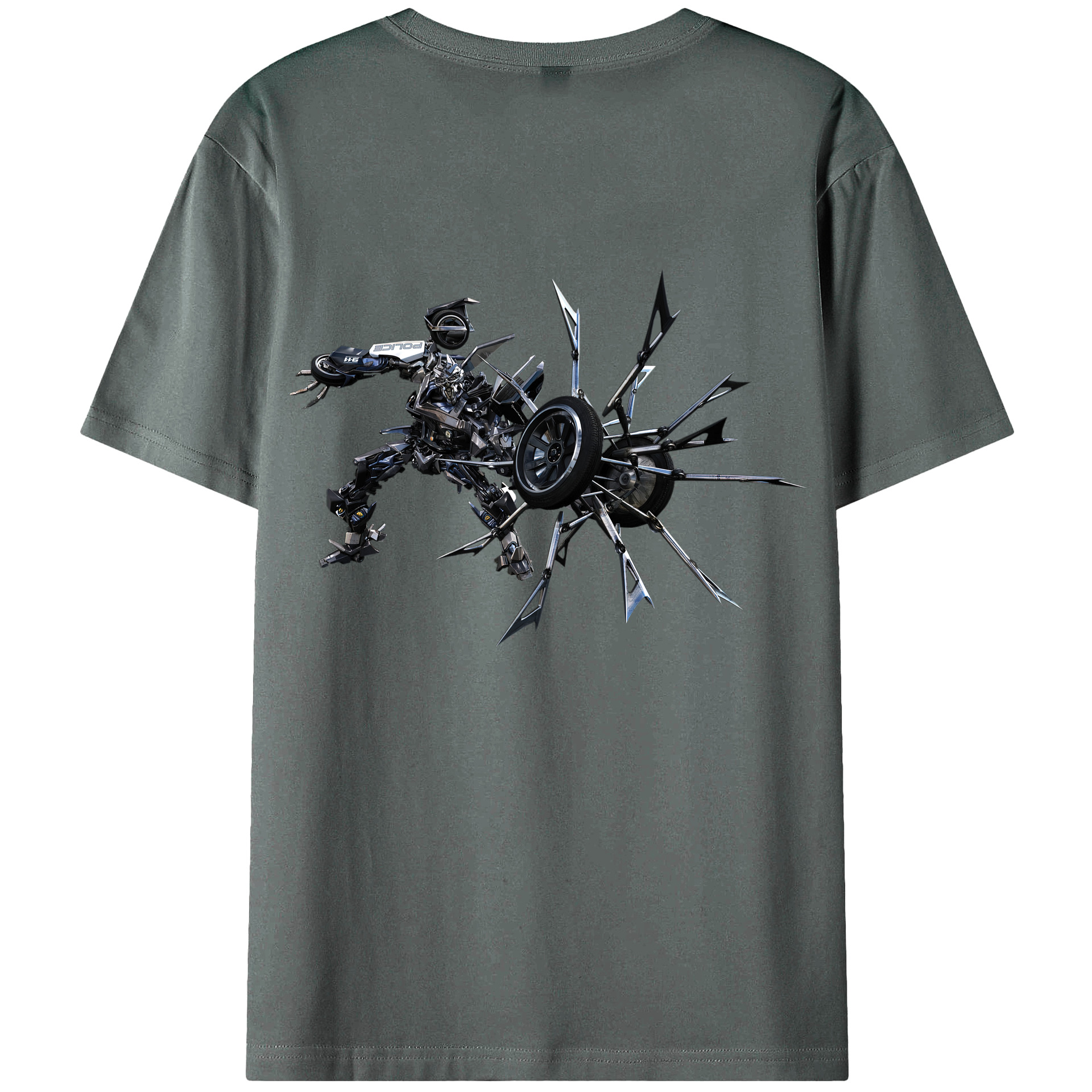 （画像用）  綿100％ メンズ半袖Tシャツ（バックプリント） 通気性